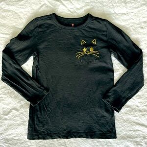 Crewcuts by J. Crew Long Sleeve Glitter Cat Tee